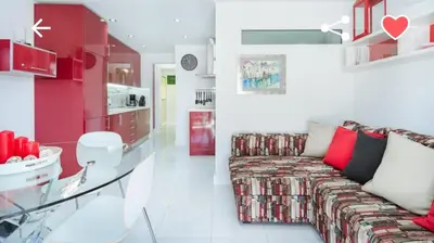 Una cocina o zona de cocina en Bungalow con piscina Maspalomas