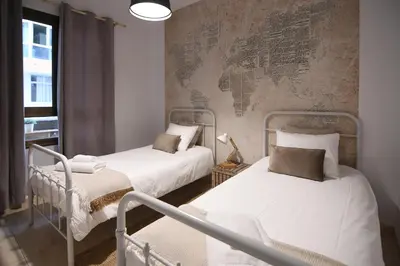 Cama o camas de una habitación en Canteras beach apartment +3Bed +2Bath +Wifi
