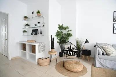 Zona de estar de Beach apartment +3Bed +2Bath +Wifi