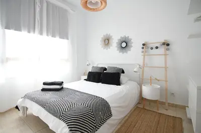 Cama o camas de una habitación en Beach apartment +3Bed +2Bath +Wifi