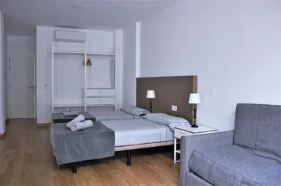 Cama o camas de una habitación en Atlantic Apartments