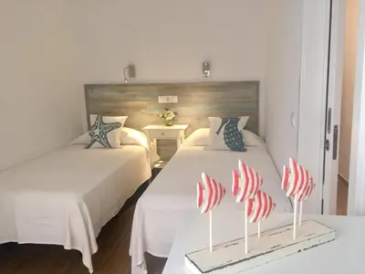 Cama o camas de una habitación en Bedonbeach