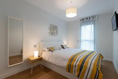 Cama o camas de una habitación en Eli Canteras-Parking-Airco by CanariasGetaway