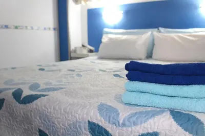 Cama o camas de una habitación en Tinache Blue Marine apartment