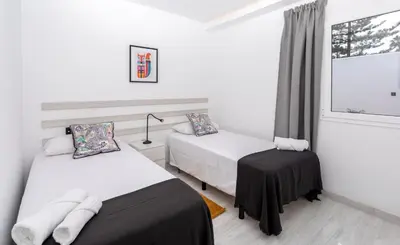 Cama o camas de una habitación en New 3BR with great terrace By CanariasGetaway