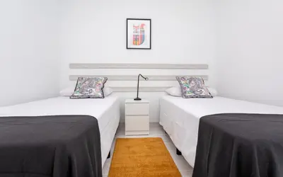 Cama o camas de una habitación en New 3BR with great terrace By CanariasGetaway