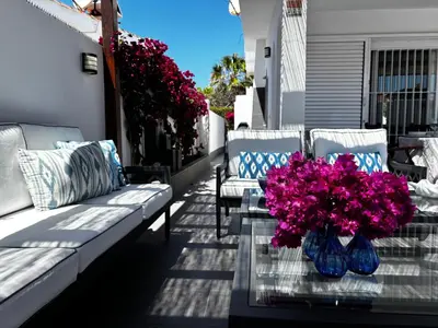 Zona de estar de Espacioso Bungalow 2 dormitorios en Maspalomas