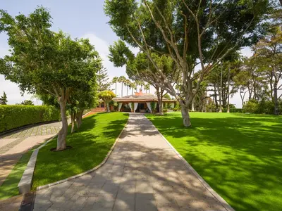 Jardín al aire libre en Finca Los Pinos