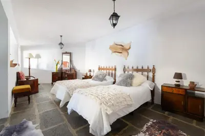 Cama o camas de una habitación en Las Esterlicias ( Villa Rural Ecológica )