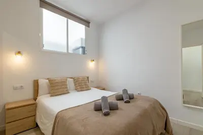 Cama o camas de una habitación en Seaside Pto Mogán - Offer due to Public Works