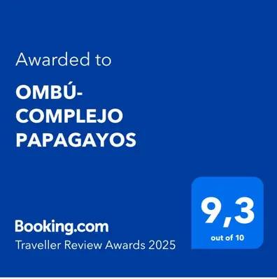 Certificado, premio, señal o documento que está expuesto en OMBÚ- COMPLEJO PAPAGAYOS