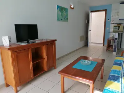 Una televisión o centro de entretenimiento en Marianela Apartment