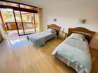 Cama o camas de una habitación en Villa Bravo in Anfi Tauro Golf resort