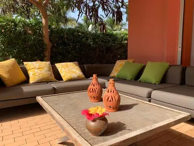 Zona de estar de Maspalomas Golf Villa Private Heated Pool-no stairs