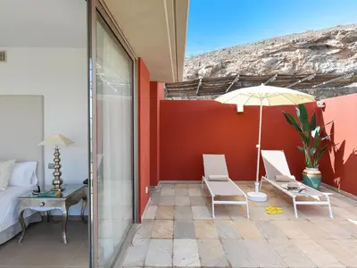 Un balcón o terraza de Los Dragos 4 Salobre by VillaGranCanaria