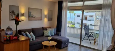 Zona de estar de Apartment with sea view close to dunes of playa del ingles