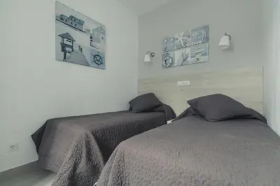 Cama o camas de una habitación en Puerto Mogan Apartment
