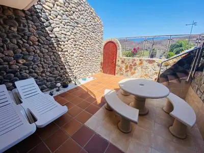 Zona de estar de Duplex Bravo in Anfi Tauro Golf