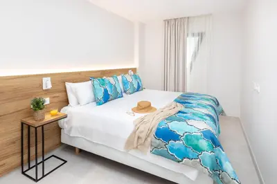 Cama o camas de una habitación en ART en Las Palmas - Viviendas Vacacionales