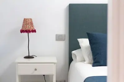 Cama o camas de una habitación en Bungalow en Pasito V15