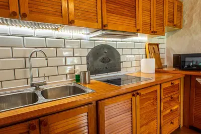 Una cocina o zona de cocina en Casa Rural El Majano