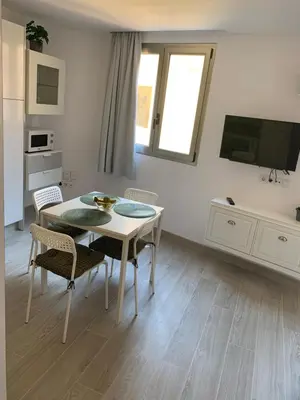 Una televisión o centro de entretenimiento en Apartamento Suite Canteras