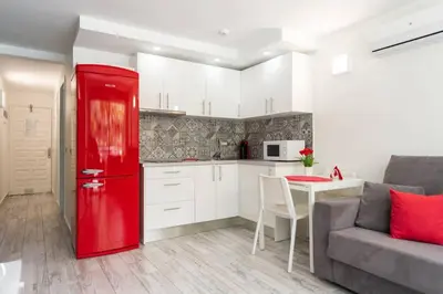 Una cocina o zona de cocina en Luxury apt 1 MINUTE from the Beach of the Dunes