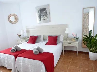 Cama o camas de una habitación en Villa Alto Arena piscina privada climatizada