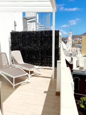 Un balcón o terraza de Malibú Canteras Ático 22 con Terraza - Penthouse with Terrace