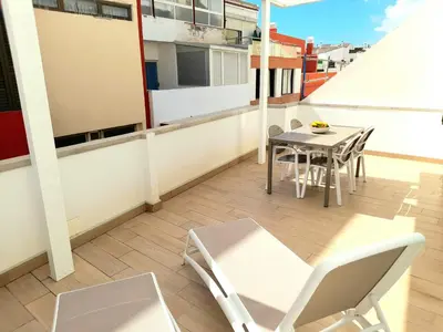 Un balcón o terraza de Malibú Canteras Ático 22 con Terraza - Penthouse with Terrace