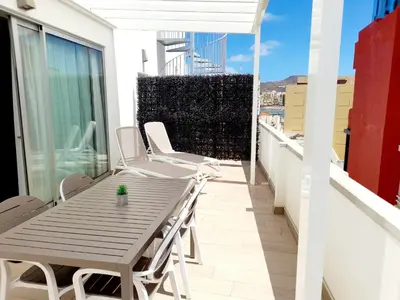 Un balcón o terraza de Malibú Canteras Ático 22 con Terraza - Penthouse with Terrace