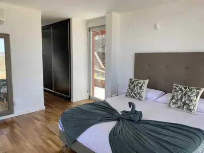 Cama o camas de una habitación en Villa Calm Ocean views by Infinity Summer