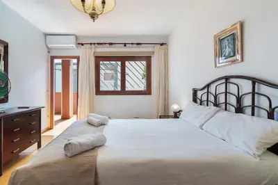 Cama o camas de una habitación en Penthouse Parque Santa Catalina- Ruvimag