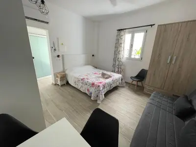 Cama o camas de una habitación en Arguineguin Beach Lux Solarium Petite