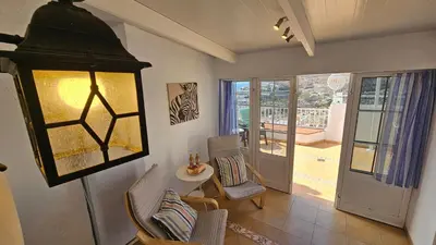 Zona de estar de Duplex Walk to Anfi Beach 3 Pools Large Terrace