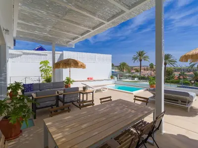 Piscina en o cerca de Pasitoblanco Porto Mare 44 Seaview Villa private heated pool