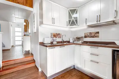 Una cocina o zona de cocina en ARGUINEGUIN, BUNGALOWS LOS CANARIOS