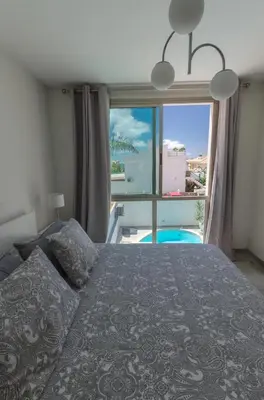 Cama o camas de una habitación en Vv Sunny Holiday Villa Maspalomas