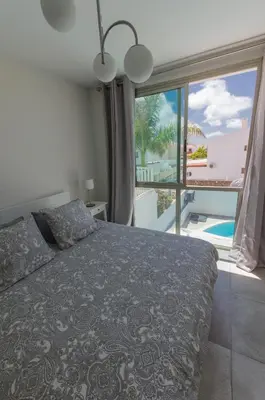 Cama o camas de una habitación en Vv Sunny Holiday Villa Maspalomas