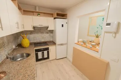 Una cocina o zona de cocina en Agüita Surf Lodge