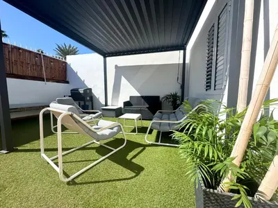 Jardín al aire libre en Bungalow Los Guayres - Playa del Inglés