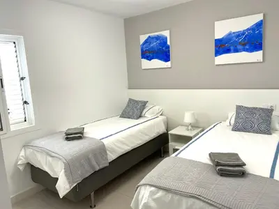 Cama o camas de una habitación en Bungalow Los Guayres - Playa del Inglés