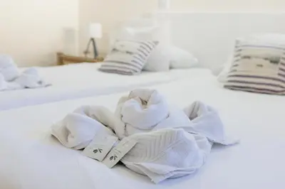 Cama o camas de una habitación en Casa Guillaume
