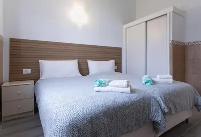 Cama o camas de una habitación en Bungalow Playa del Inglés