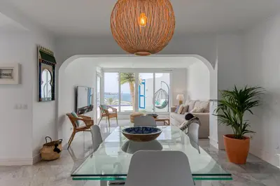 Zona de estar de Portomare Delight Private pool & Seaviews Pasito Blanco