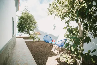 Jardín al aire libre en Villa Cervantes Sonnenland con piscina privada climatizada