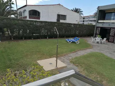 Jardín al aire libre en Beach Front Las Burras