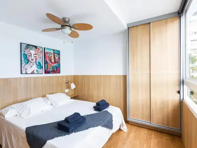 Cama o camas de una habitación en Cozy Holiday Home in Playa del Inglés