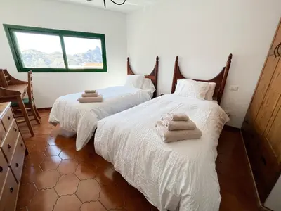Cama o camas de una habitación en Central House at Tejeda's Heart with Amazing View