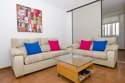 Zona de estar de Charming Apartment in Puerto de Mogán - 80m², Mountain/Sea View
